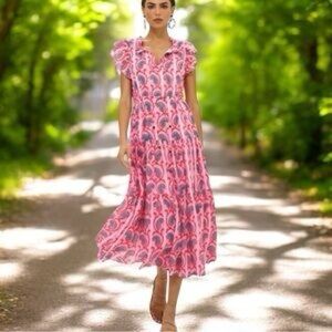 OLIPHANTDESIGN
CINCHED FLIRTY MIDI DRESS (medium)